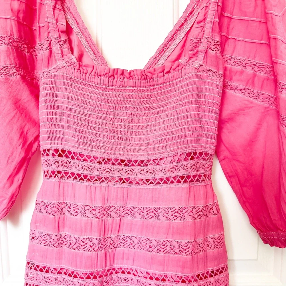FREE PEOPLE Pink Boho Women's Dress - Size XSmall
